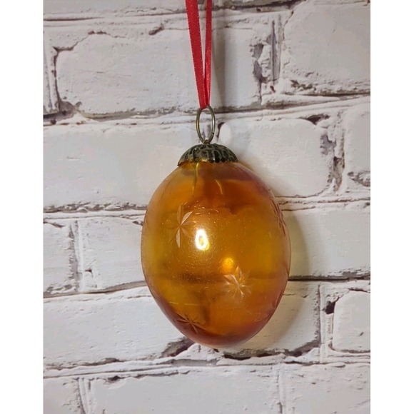 Vtg Kugel Style Lot of 4 Thick Glass Christmas Tree Ornaments‎ Made in India - Picture 4 of 5